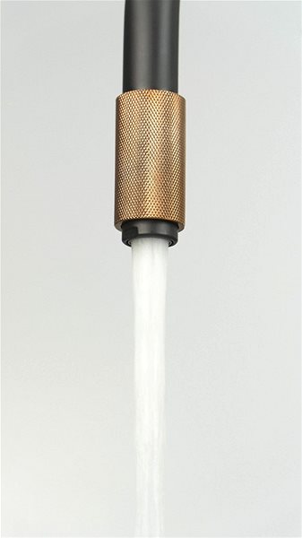 Tap DEANTE ASTER black - copper - Sink mixer with water filter connection BCA_B64M ...