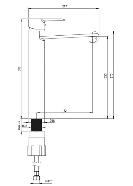 Tap DEANTE Corio chrome - High basin mixer BFC_020K ...