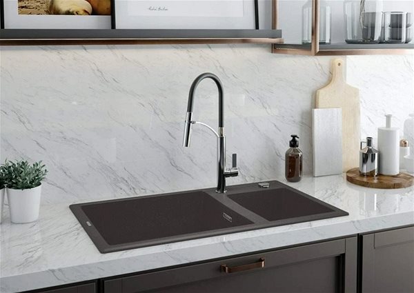 Tap DEANTE Gerbera chrome with black - Sink mixer, pull-out BGB_B720 ...