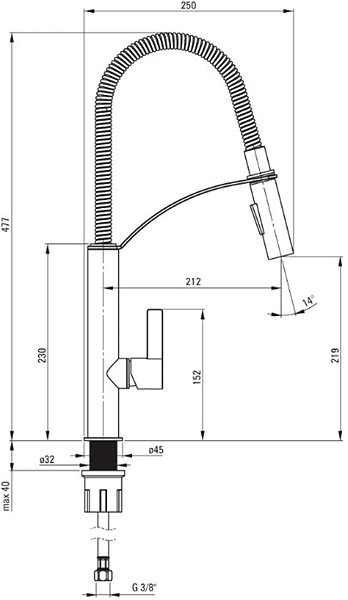 Tap DEANTE Gerbera black - Sink mixer, pull-out BGB_N72M ...