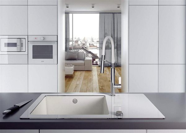 Tap DEANTE Gerbera chrome with white - Sink mixer, pull-out BGB_W720 ...