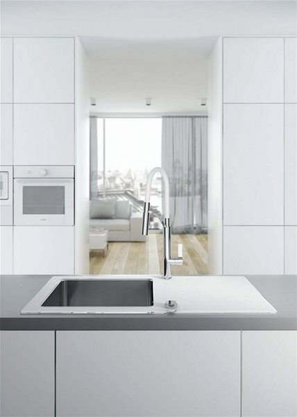Tap DEANTE Gerbera chrome with white - Sink mixer, pull-out BGB_W720 ...