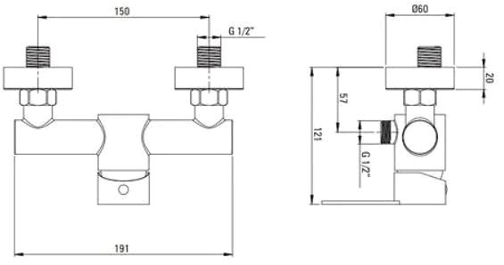 Tap DEANTE Lupo satin finished - Shower mixer BLU_F40M ...