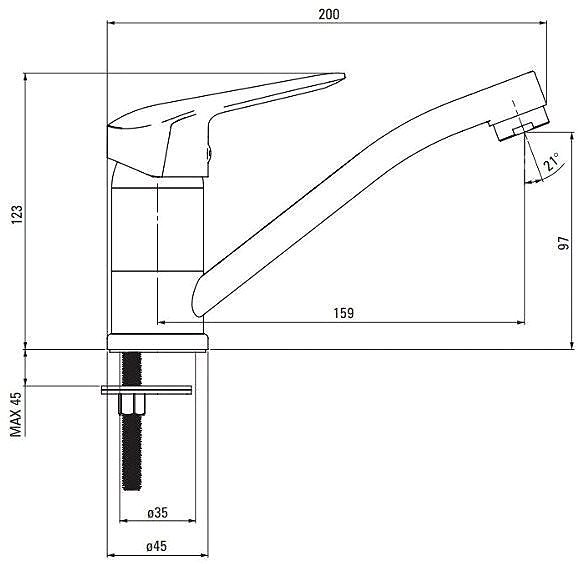 Tap DEANTE Boro black - Basin mixer with swivel spout BMO_N26M ...