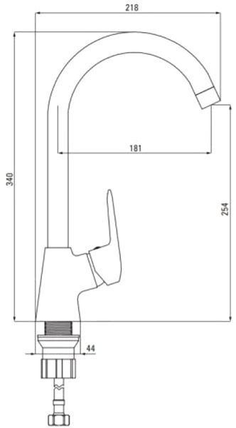Tap DEANTE Boro black - Sink mixer BMO_N62M ...