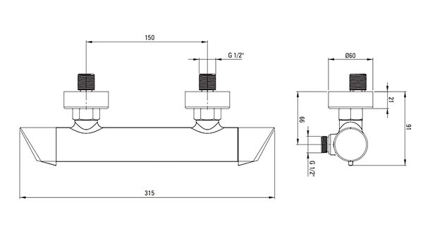 Tap DEANTE Arnika chrome - Shower mixer BQA_040M ...