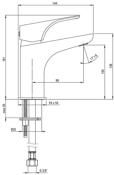 Tap DEANTE Hiacynth chrome - Basin mixer BQH_021M ...