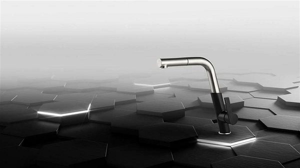Tap DEANTE Silia stainless steel/black - Sink mixer, pull-out BQS_B730 ...
