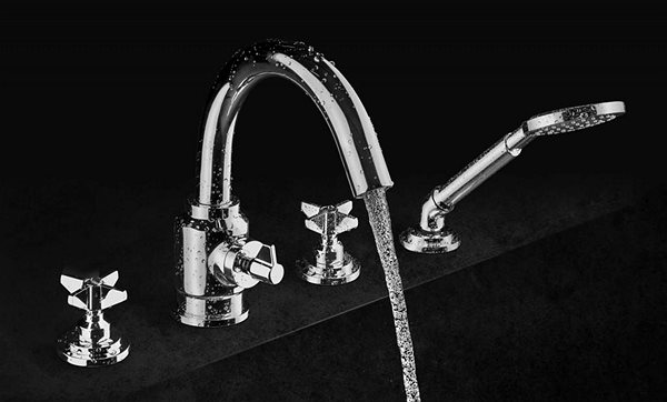 Tap DEANTE Temisto chrome - Bathroom mixer, 4-hole, with shower set BQT_014D ...