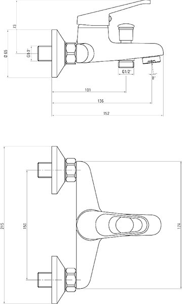 Tap DEANTE Lobo chrome - Bathroom mixer with shower set BYU_011M ...