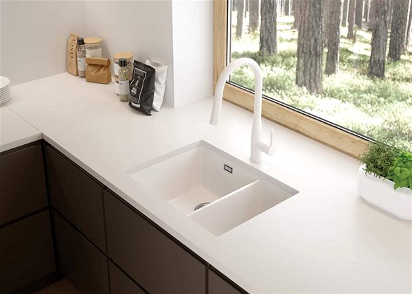 Tap DEANTE Lukrecja bianco Kitchen faucet, with pull-out spout BDH_A72M ...