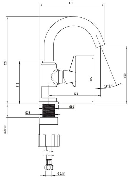 Tap DEANTE Basin mixer Temisto chrome BQT_020M ...