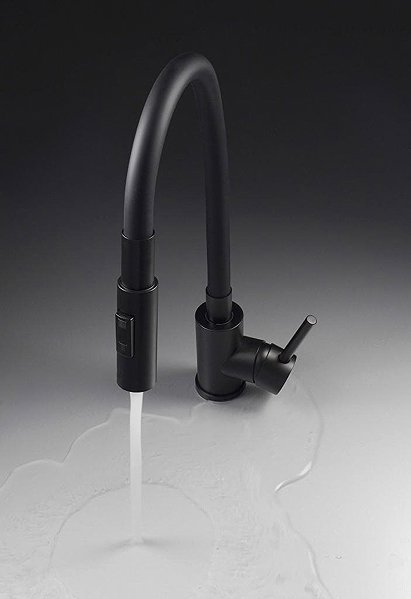Tap DEANTE Luno black - Sink mixer, elastic BOC_N74M ...