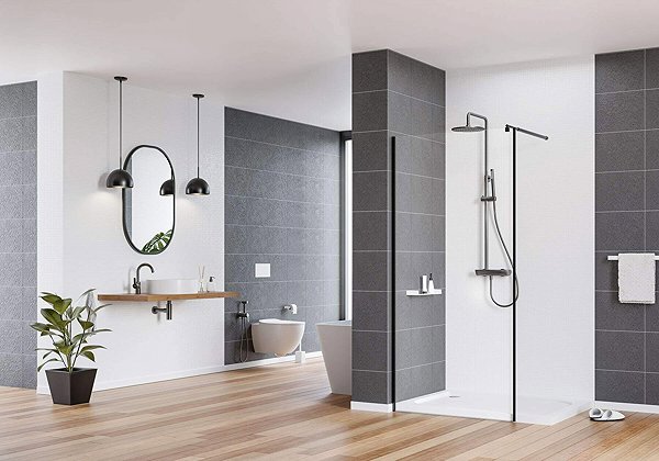 DEANTE Arnika Concealed Bidet Mixer Tap with Bidet Hand Shower, Titanium (BQA_D34M).