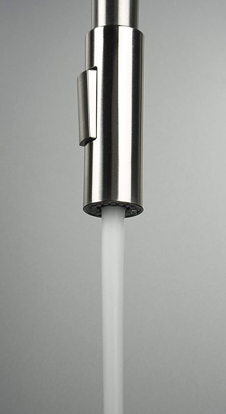 Tap DEANTE Luno sink mixer elastic, stainless steel/white (BOC_W740) ...