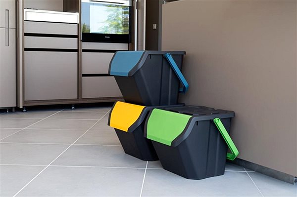 Rubbish Bin DEA HOME Frida Set of 3 waste bins 3 × 25 l ...