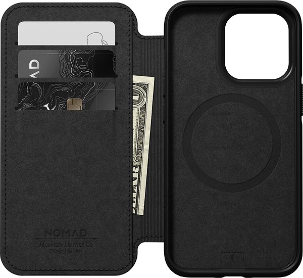Puzdro na mobil Nomad MagSafe Rugged Folio Black iPhone 13 Pro ...