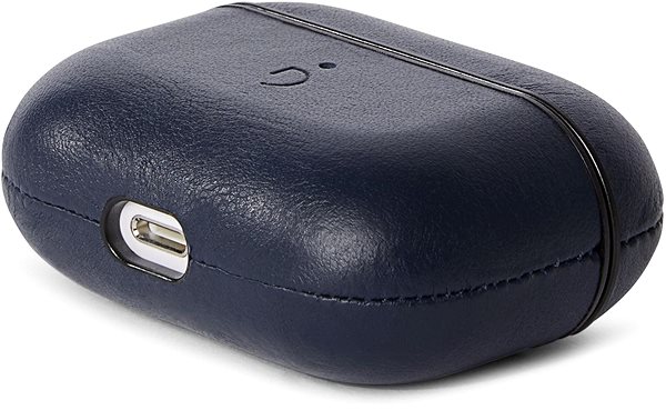 Headphone Case Decoded Leather Aircase Navy AirPods 3 Lateral view