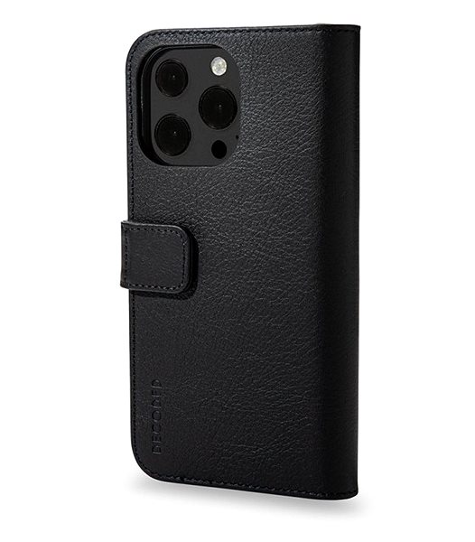 Puzdro na mobil Decoded Leather Detachable Wallet Black iPhone 14 Max ...