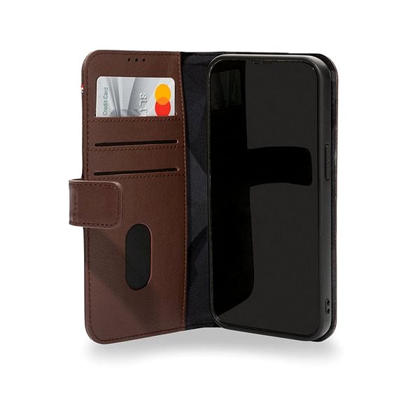 Mobiltelefon tok Decoded Leather Detachable Wallet Brown iPhone 14 Plus tok ...