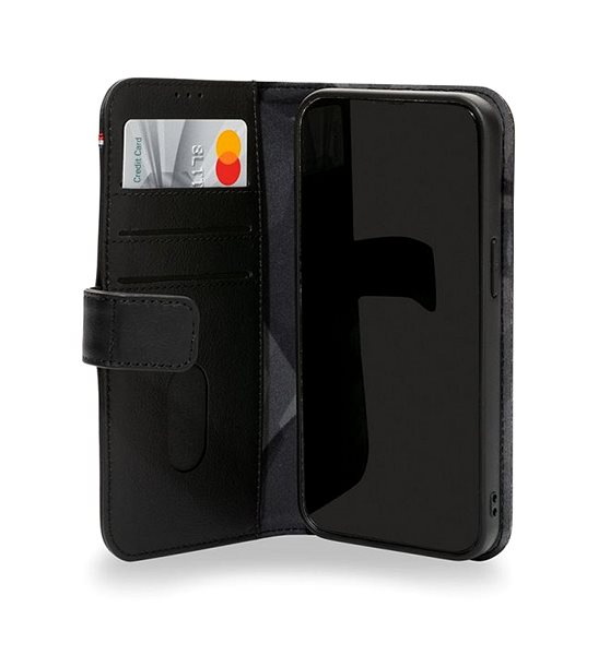 Puzdro na mobil Decoded Leather Detachable Wallet Black iPhone 14 ...