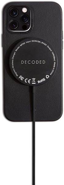 Bezdrôtová nabíjačka Decoded Wireless Charging Puck 15 W Black Zadná strana