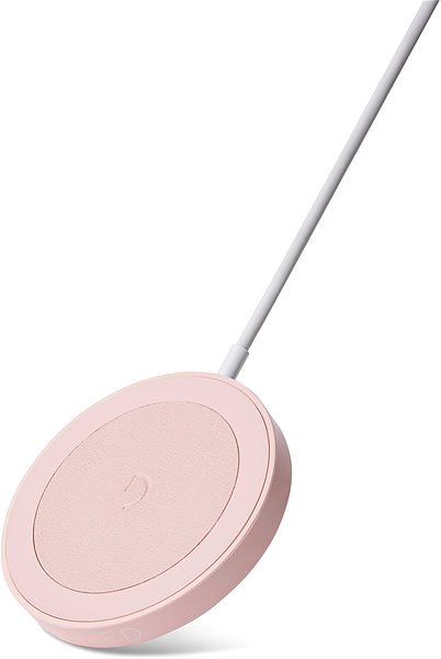 Kabelloses Ladegerät Decoded Wireless Charging Puck 15W Pink Seitlicher Anblick