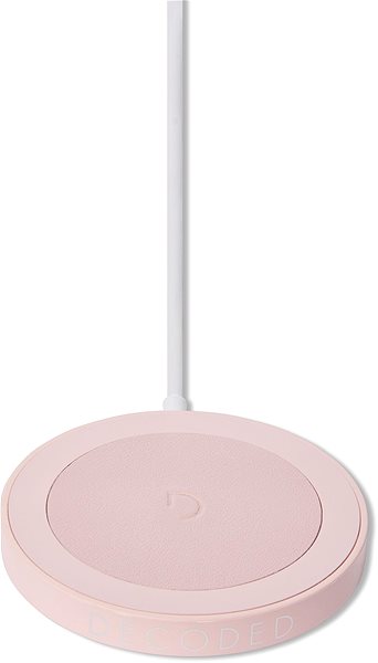 Kabelloses Ladegerät Decoded Wireless Charging Puck 15W Pink Seitlicher Anblick