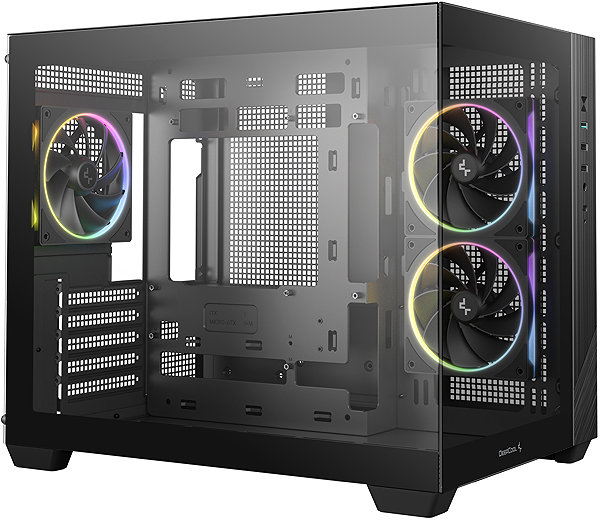 DeepCool CG330 3F Black PC case.
