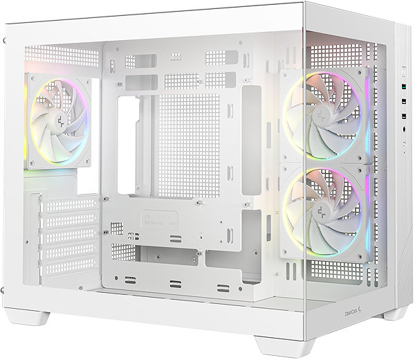DeepCool CG330 3F White PC case.