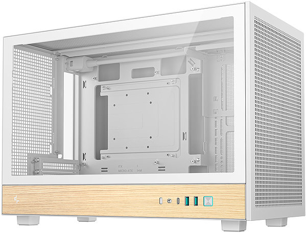 PC-Gehäuse DeepCool CH260 WOOD White ...