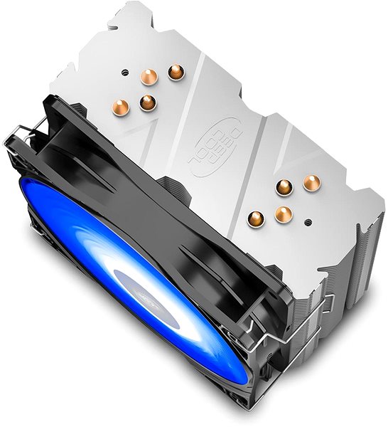 Chladič na procesor DeepCool GAMMAXX 400 V2 BLUE Bočný pohľad