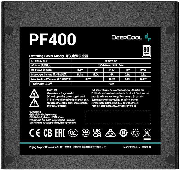 PC tápegység DeepCool PF400 ...
