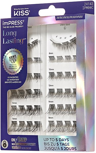 Műszempilla KISS imPRESS Pre-glued Long Lasting Multi 04 ...