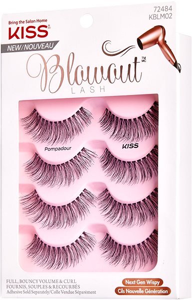 Műszempilla KISS Blowout Lash Multi Pack (4 pairs) - Pompadour ...