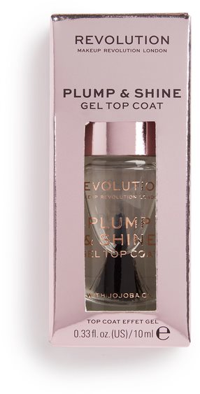 Nail Polish REVOLUTION Plump & Shine Gel Top Coat 10ml ...