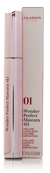 Szempillaspirál CLARINS Wonder Perfect 4D Mascara 01 Perfect Black 8 ml ...