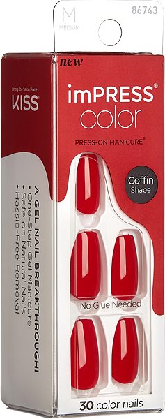 Umelé nechty KISS imPRESS Color MC – Reddy or Not ...