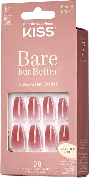 Műköröm KISS Bare-But-Better Nails - Nude Nude ...
