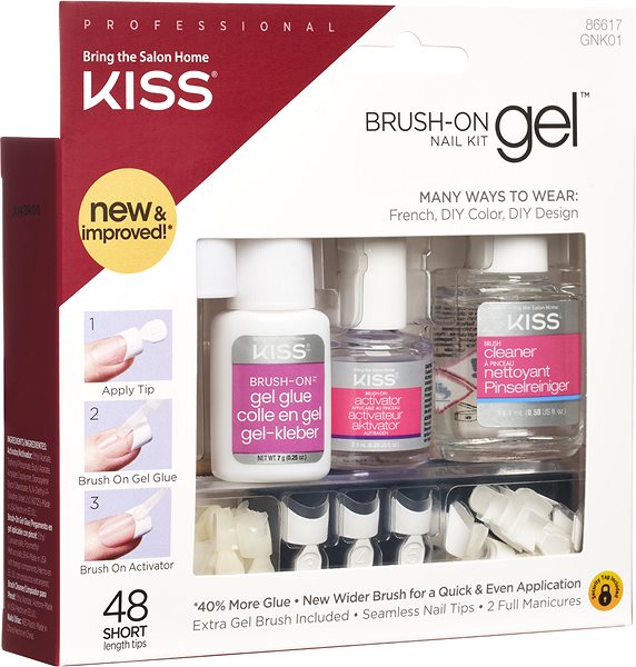 Műköröm KISS Brush-On Gel Nail Kit ...