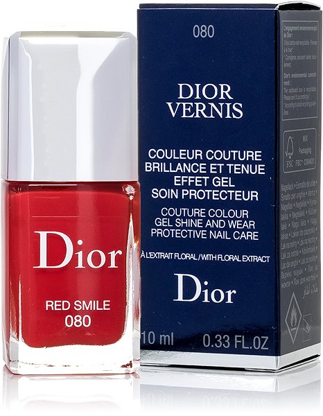 Lak na nechty DIOR Vernis Nail Lacquer 080 Red Smile 10 ml ...