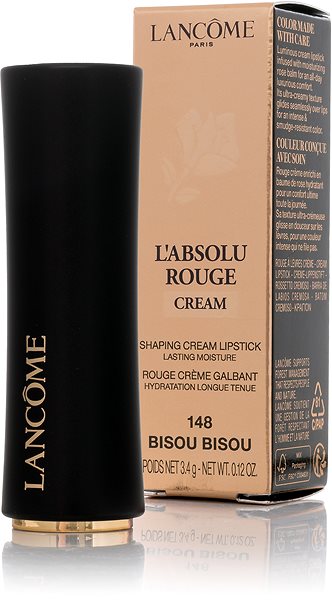 Rúž LANCÔME Absolu Rouge Cream 148 Bisou Bisou 3,4 g ...