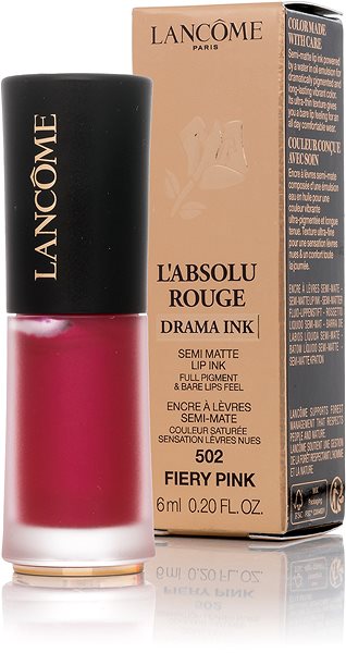 Rúž LANCÔME L Absolu Rouge Drama Ink 502 Fiery Pink 6 ml ...