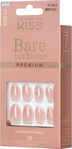 Műköröm KISS Bare-But-Better Premium Nails Slay ...