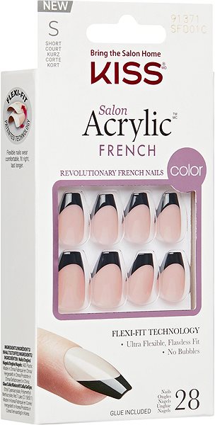 Műköröm KISS Salon Acrylic French Color Flame ...