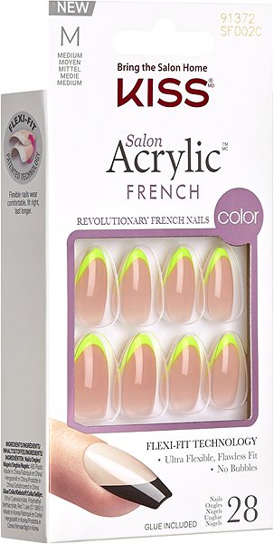 Umelé nechty KISS Salon Acrylic French Color Hype ...