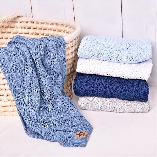 Deka Baby Nellys , dečka LOVE, 75×95cm - jeans ...