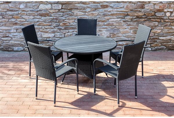 Záhradný stôl Designlink NEAPOL čierny Lifestyle