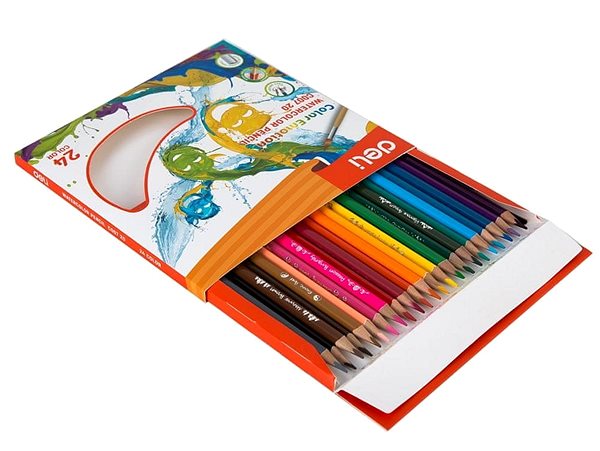 Coloured Pencils DELI colour Emotion watercolour, 24 colours Package content