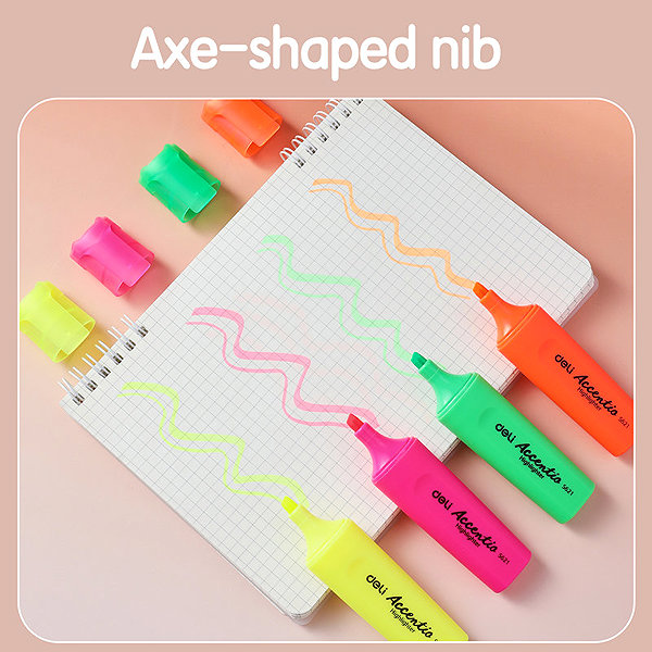 Textmarker DELI ES622 Neon - Satz mit 4 Farben ...